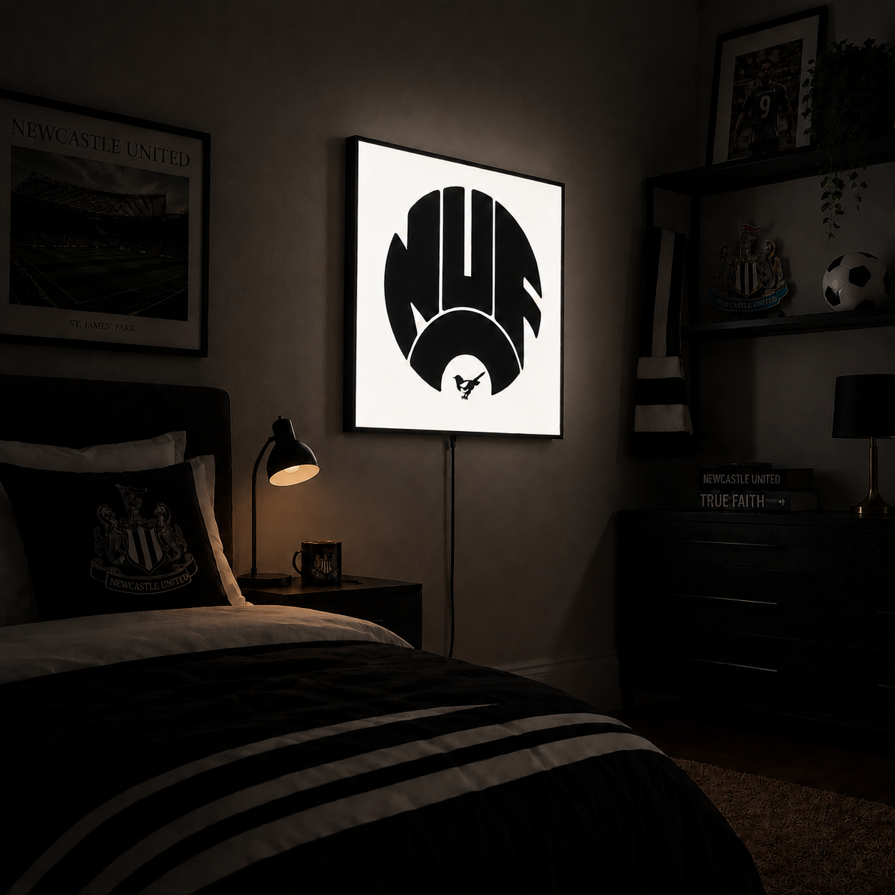 Newcastle FC Lightbox Sign